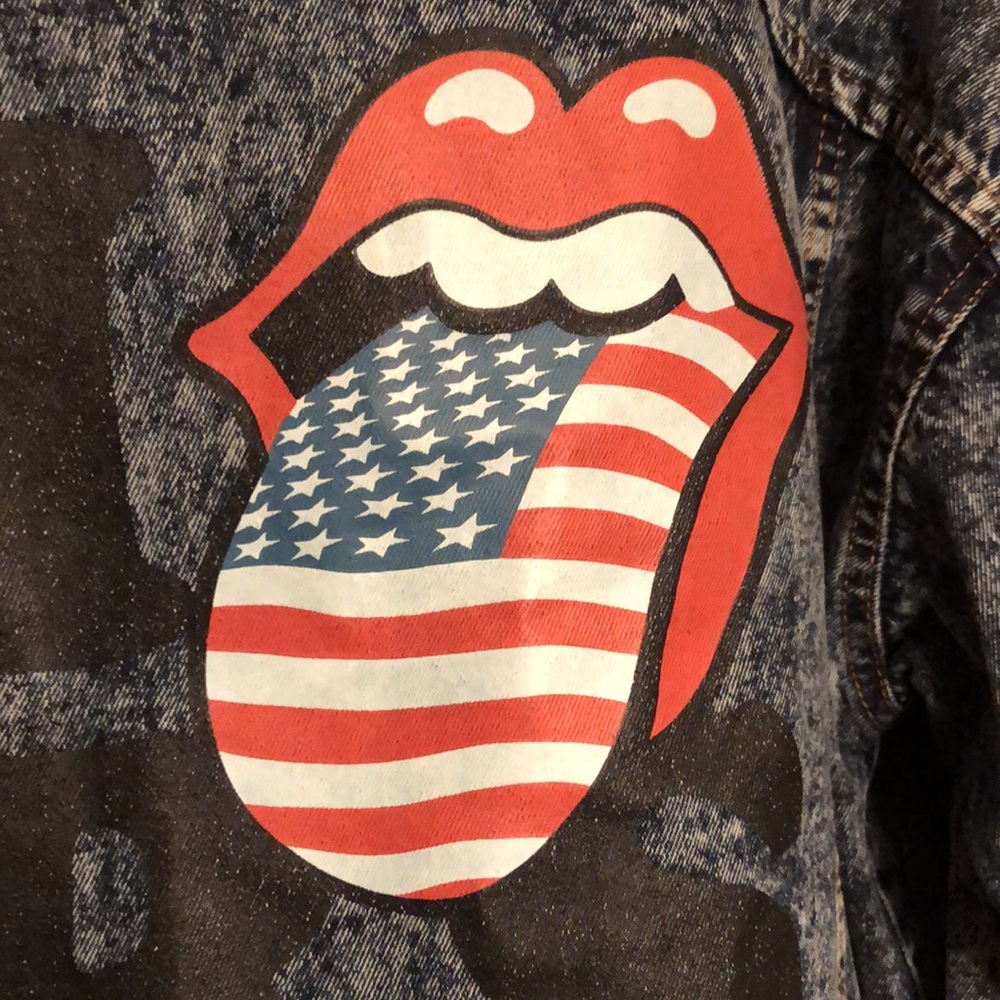 New Listing! Official Rolling Stones Vintage Style Denim Jacket - Picture 7 of 14